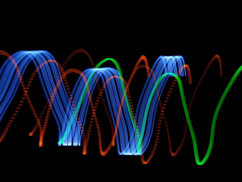a group of colorful lights